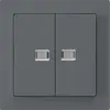 Pulsante luminoso INC kallysto 2×AR/1P con 2 lenti antracite 