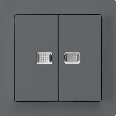 Pulsante luminoso INC kallysto 2×AR/1P con 2 lenti antracite 