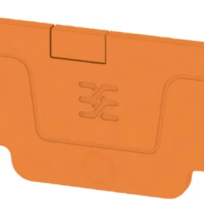 Plaque de fermeture Weidmüller série A AEP 4C 1.5 65.7×2.1mm, orange 