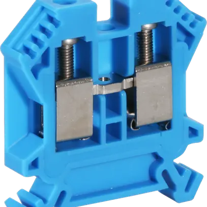 Durchgangs-Reihenklemme Woertz 4…10mm² 57A 1000V Schraubanschluss 2×1 TH35 blau 