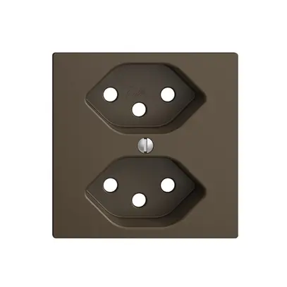 Plaque frontale 2×T13 coffee EDIZIOdue 