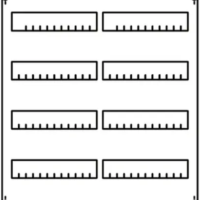 Verteilerfeld ABB DIN Modul für 2×4 reihig 