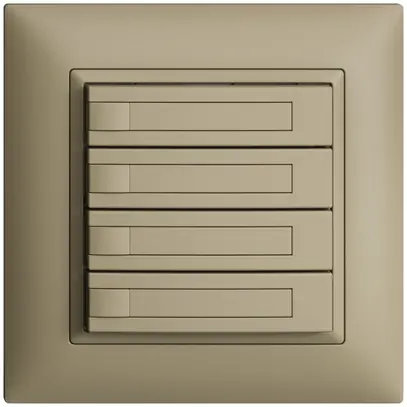 Pulsante INC KNX 4×EDIZIOdue sand RGB senza LED con inserto carta 