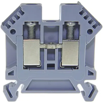 Morsetto di passaggio componibile Woertz 0.5…6mm² 41A 1000V vite 2×1 DIN 35mm gr 