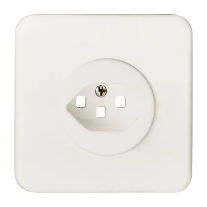 Kit front. INC FH 1×T23 bianco, per presa con morsetti innest. 