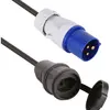 Prolunga MH CEE 16A blau/T23 230V H07RN-F3G1.5mm² GDV 1.5m IP44 nero 
