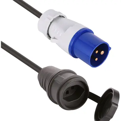 Prolunga MH CEE 16A blau/T23 230V H07RN-F3G1.5mm² GDV 1.5m IP44 nero 