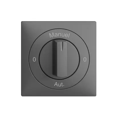 Kit front. 0-Auto-0-Main EDIZIOdue gris foncé 60×60mm pour interr.rot 