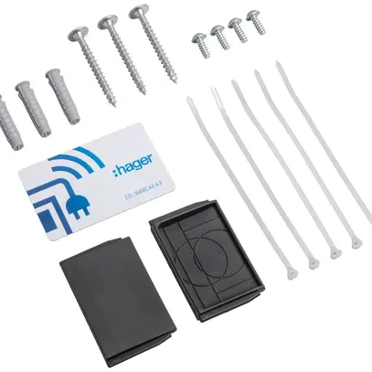 Set di accessori Hager per la stazione di ricarica elettronica 