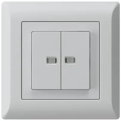 Contact à poussoir lumineux ENC kallysto.line 2×A-R/1P avec 2 lentilles grc 