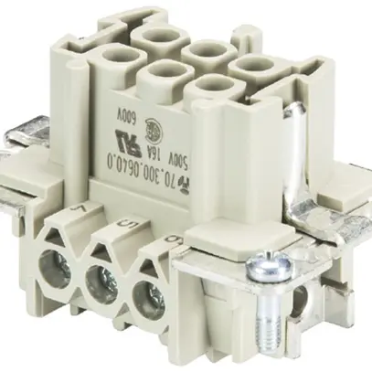 Inserto presa Wieland Electric revos BAS BUS 6 2,5 50 6 16A 500V 0.5…2.5mm² 