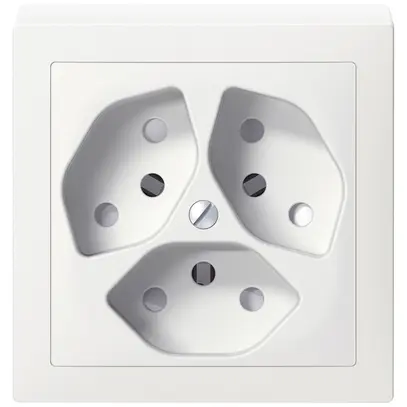 Presa AP SIDUS 3×T13 bianco 