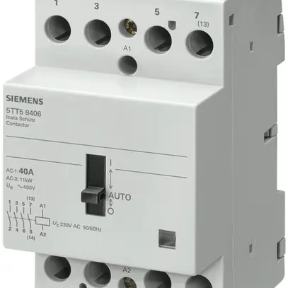 Contacteur de puissance Siemens SENTRON INSTA 5TT5 24VAC, 3F/1O 40A, 0/1/auto 