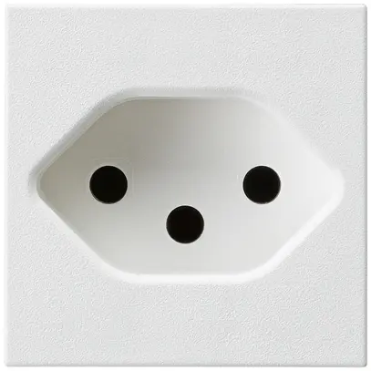 Presa INS Hager tipo 13 bianco 45×45 con morsetti a innesto 