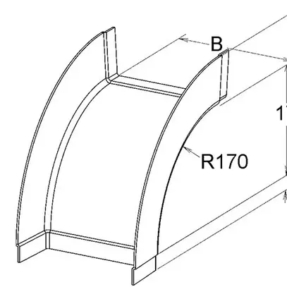 Gomito esterno Niedax 100×80mm 