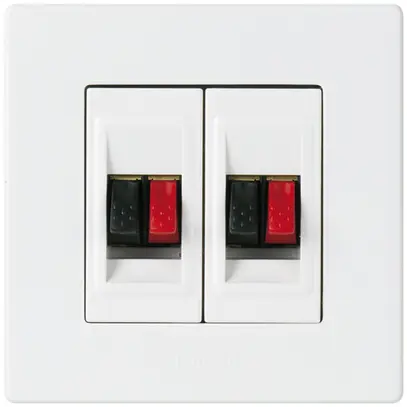 Presa altoparlante AP ATO bianco doppio 2 moduli 