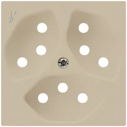 Placca frontale kallysto 3×T13/1 60×60mm beige per presa 3×T13/1 
