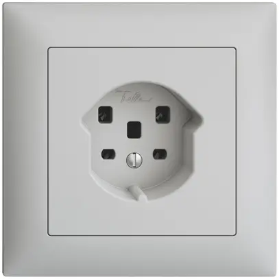 Prise ENC EDIZIOdue T25 16A gris clair, bornes à vis 