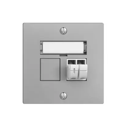 Presa audio Push Type EDIZIOdue F, 1×, kit di dicitura, silver 