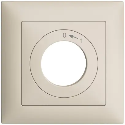 Kit frontale EDIZIOdue 0<-1 crema 88×88mm per pulsante girevole 