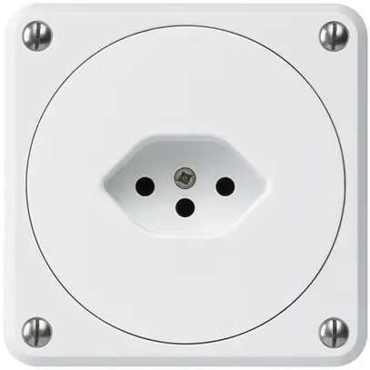 Presa INC robusto tipo 13 bianco senza copercchio 