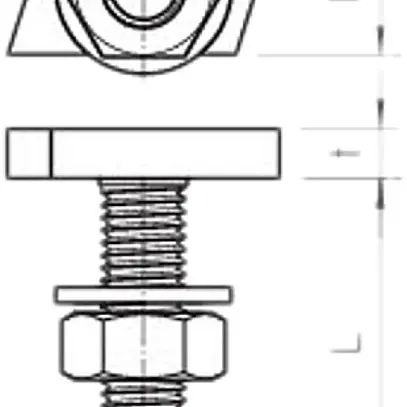 Vis à crochet Bettermann p.barre profilée MS4022 M12×30mm acier lamelle de zinc 