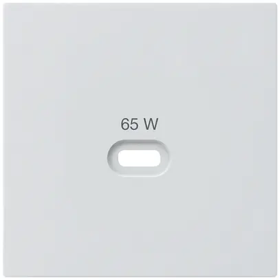 Placca frontale Hager kallysto, per presa di ricarica USB tipo C, bianco 