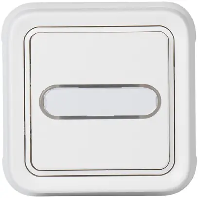 Poussoir de sonnerie lum. ENC PLEXO blanc NO/1L 