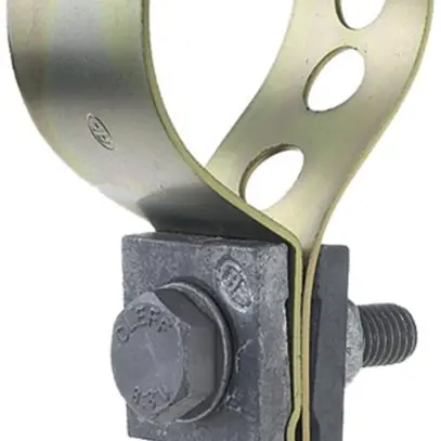 Collier de mise à terre Flury Cu zing., tube max.Ø 114.3mm 