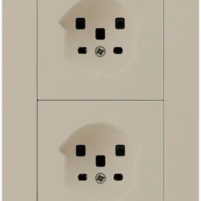 Combi INC 2×1 HA kallysto.trend 2×tipo 25 con morsetti a innesto beige 