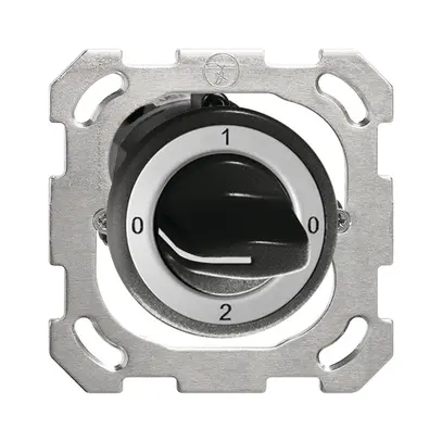 Interruttore rotativo INC FH 2/2P nero con manopola 