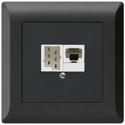 Scatola INC kallysto.line 1×RJ45u+1×TT83 nero 