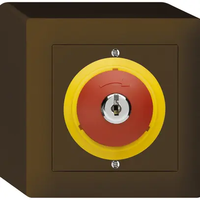 Contact pivotant à clé AP kallysto ARRÊT D'URGENCE brun 