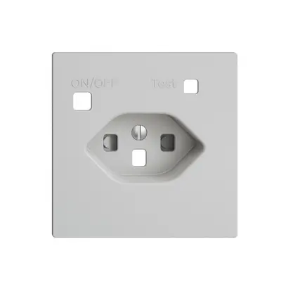 Kit frontale EDIZIOdue per presa FI F, T23, shutter, grigio chiaro 