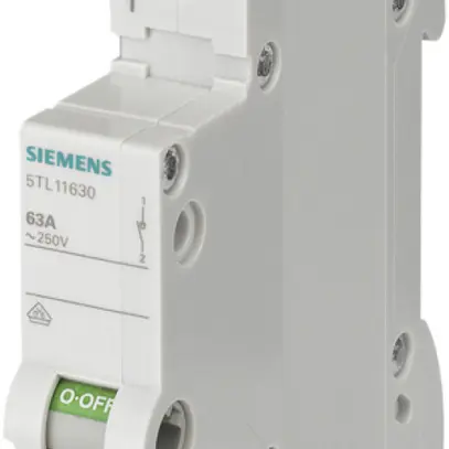 Interrupteur AMD Siemens SENTRON 5TL1, 32A/250V 1L 1F, 1UM 