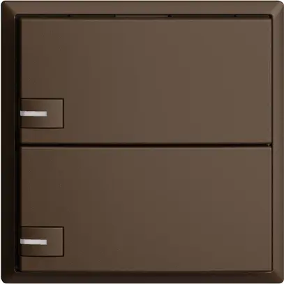 KNX-Taster RGB EDUE, 250mW, m.RGB-LED, 2×Taste, 1×Tastenb., cof 