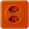 Presa INC basico 2×tipo 23 arancione con morsetti innest. 
