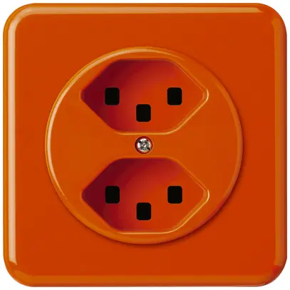 Presa INC basico 2×tipo 23 arancione con morsetti innest. 