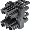 Verteilerblock-H Wieland 3P GST 18i3 schwarz 