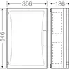 Scatola p.apparecchio Hensel FP 0461 gr.vuoto con porta tr chiuso 366×546×186mm 