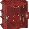 Boîtier ENC BATIBOX 2 mod. pour maçonnerie T=50mm rouge 