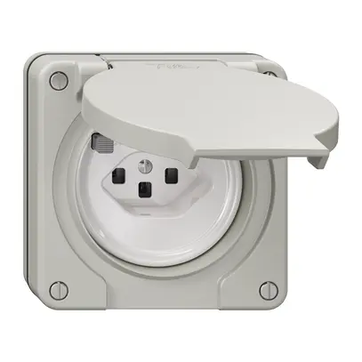 Prise FI NUP NEVO, 30mA, type 23, avec bornes de raccordement, gris clair 