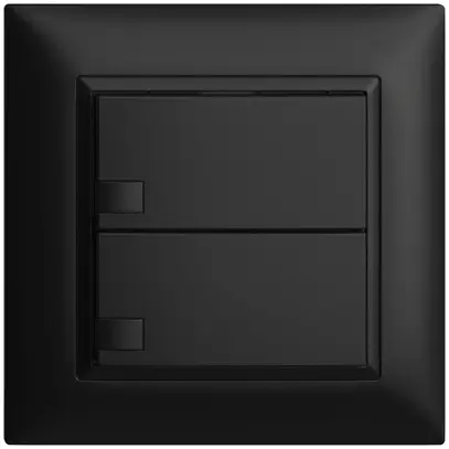 Poussoir ENC KNX 2× EDIZIOdue noir RGB sans LED 