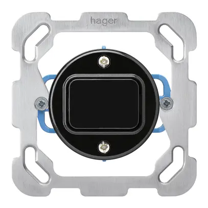 Insert pour interrupteur ENC basico 6/1L avec plaque de fixation noir 