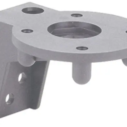 Staffa WERMA, per colonna di segnalizzazione, per montaggio su base, grigio 