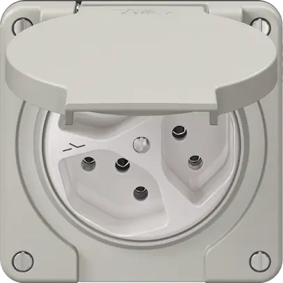 Presa NEVO N.CO, 3×T13, IP21, 3×separato, grigio chiaro 