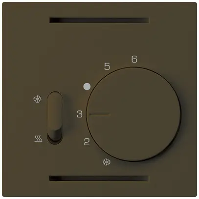 Pannello frontale Hager kallysto, per termostato, con interruttore marrone 