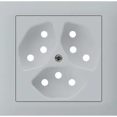 Kit frontale INS kallysto per presa INS G3 3×T13 telaio avvitabile grigio chiaro 