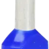 Embout de câble jumelé isolé 2×2.5mm²/12mm bleu 