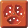 Presa AP basico 3×tipo 13 arancione 